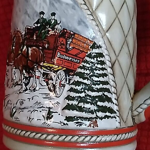 Budweiser vintage 1985 Anheuser-Busch Inc Clydesdales Ceramarte beer ste… - Picture 12 of 12